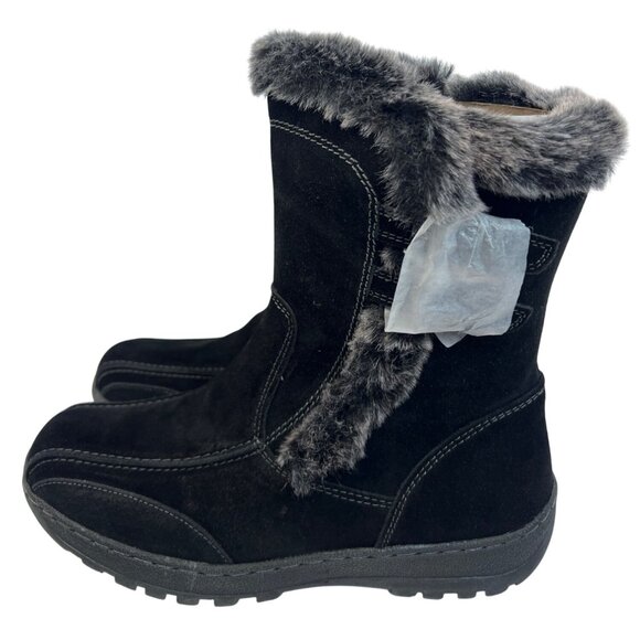 Spring Step Womens Achieve Black Suede Boots Size 39 Faux Fur SOLD OUT! - Picture 4 of 10